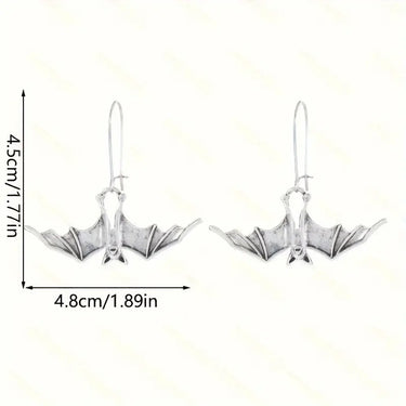 Gothic Dangle Bat Earrings